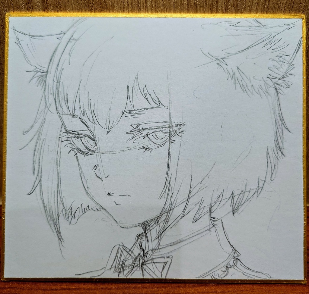 オリジナルイラスト 小色紙