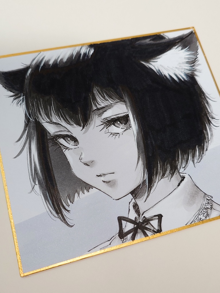 オリジナルイラスト 小色紙