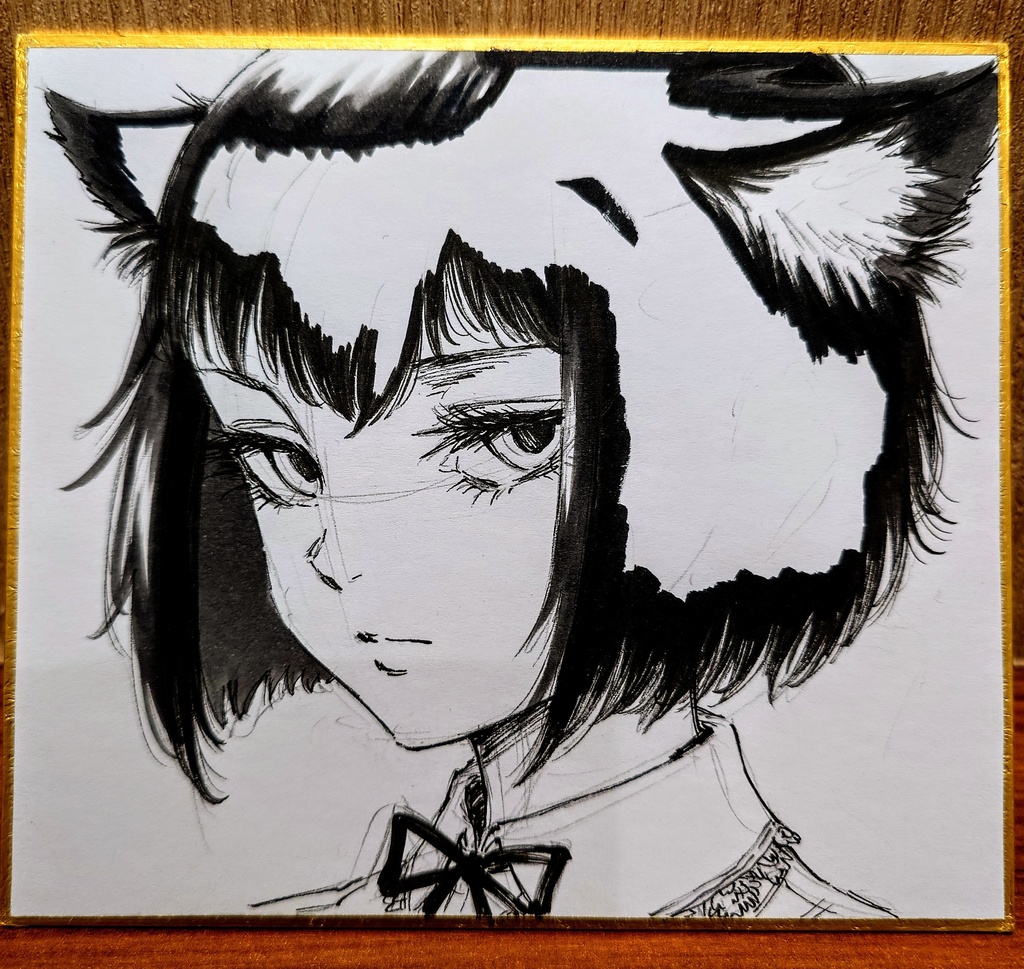 オリジナルイラスト 小色紙