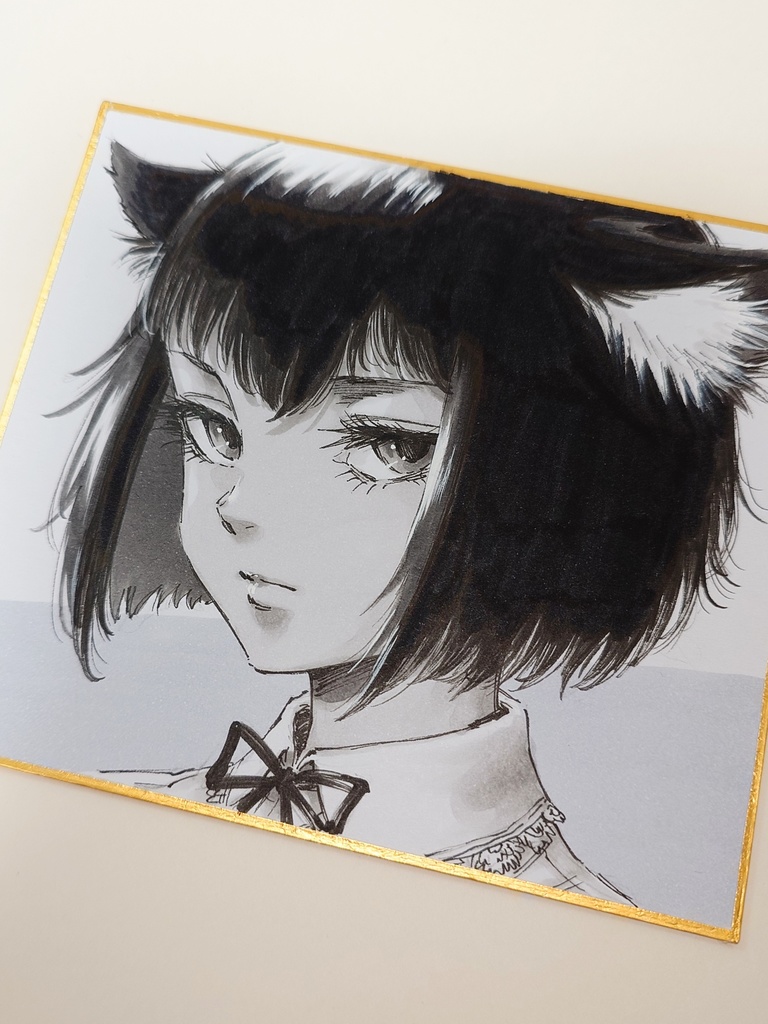 オリジナルイラスト 小色紙