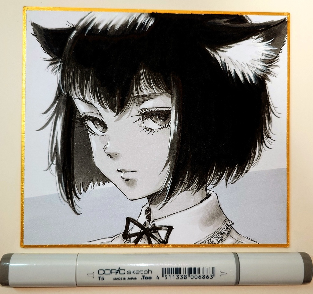 オリジナルイラスト 小色紙