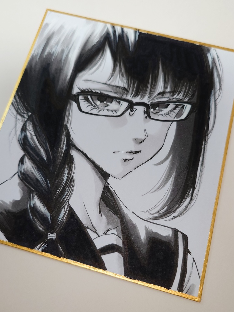 オリジナルイラスト 小色紙