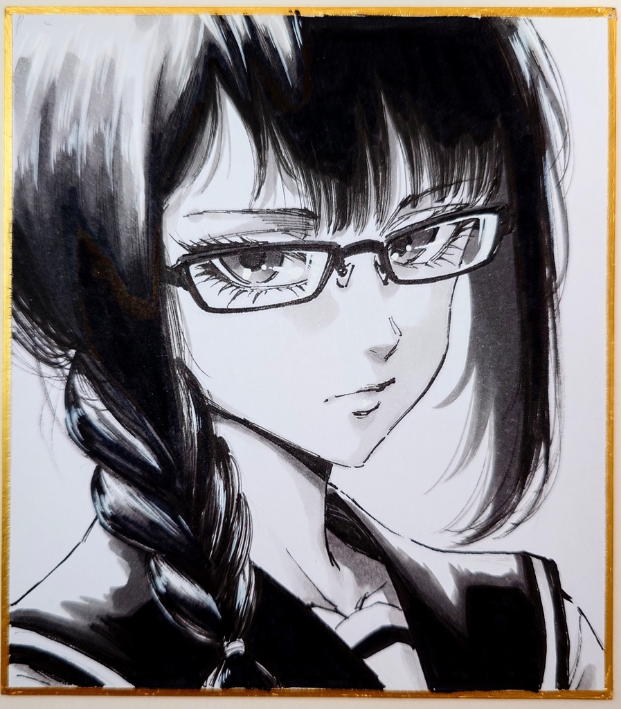 オリジナルイラスト 小色紙