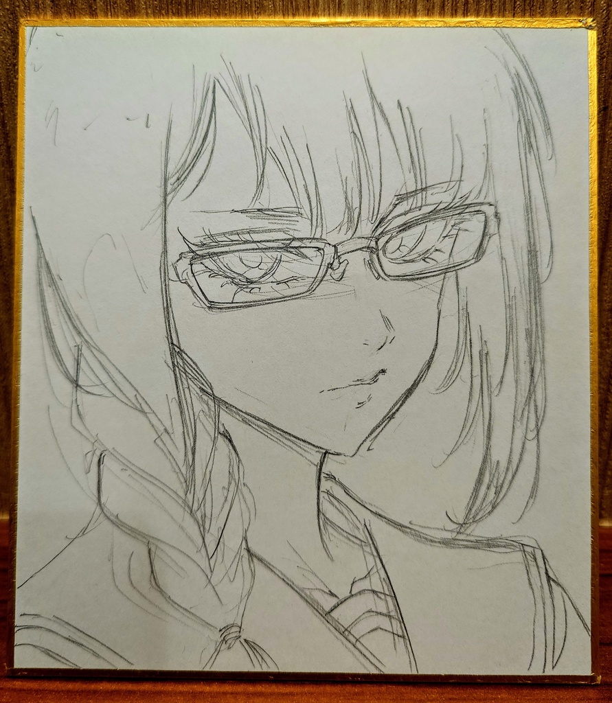 オリジナルイラスト 小色紙