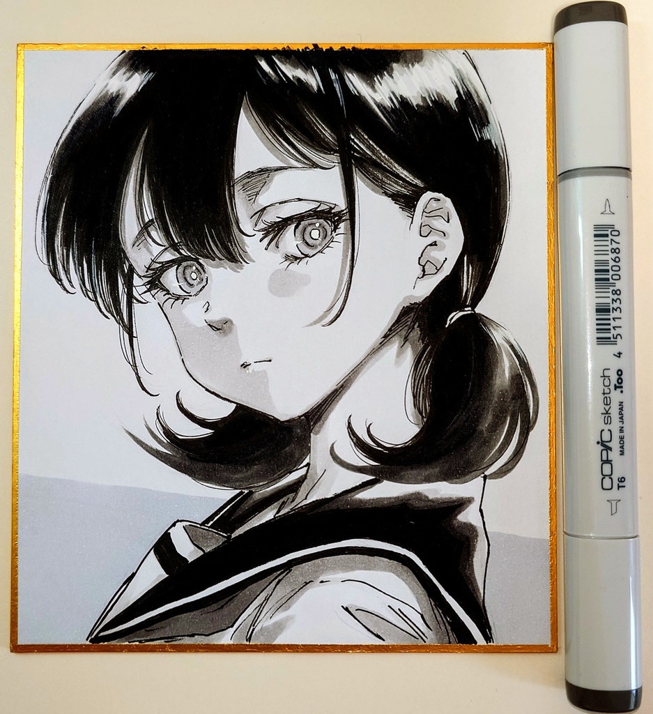 オリジナルイラスト 小色紙