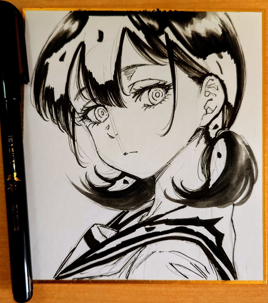 オリジナルイラスト 小色紙