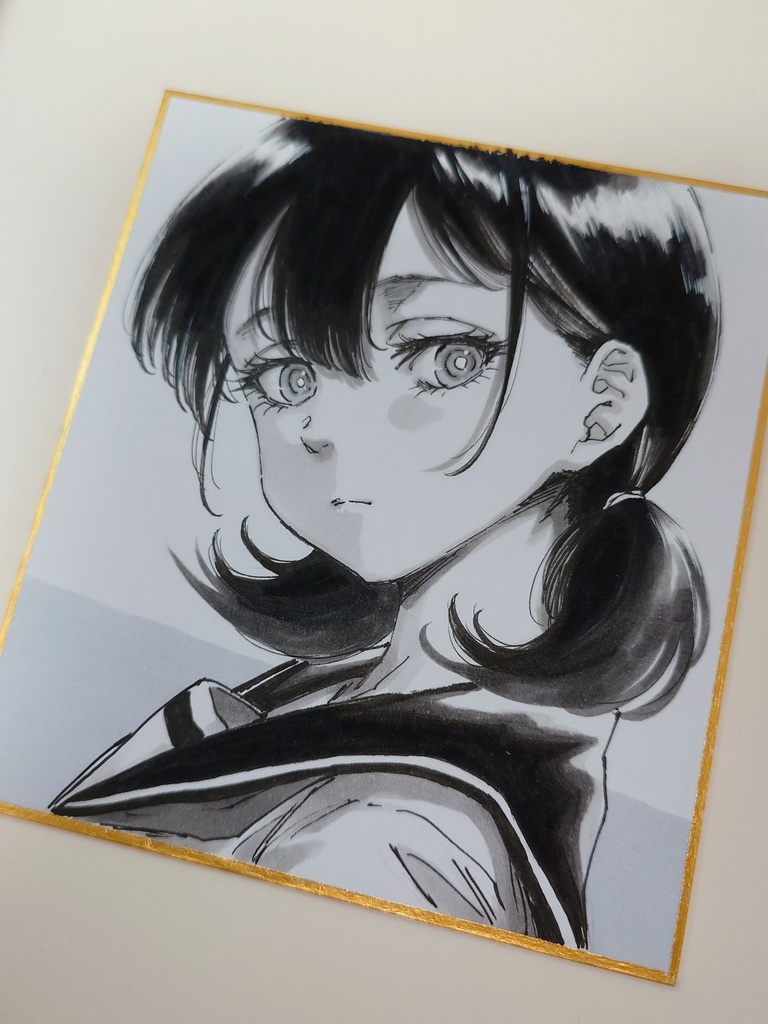 オリジナルイラスト 小色紙