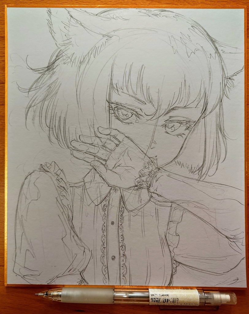 オリジナルイラスト 中色紙