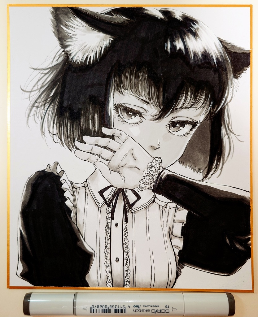 オリジナルイラスト 中色紙