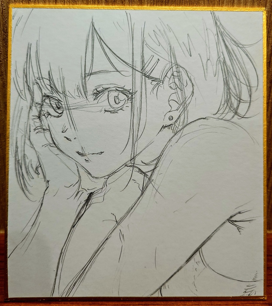 オリジナルイラスト 小色紙