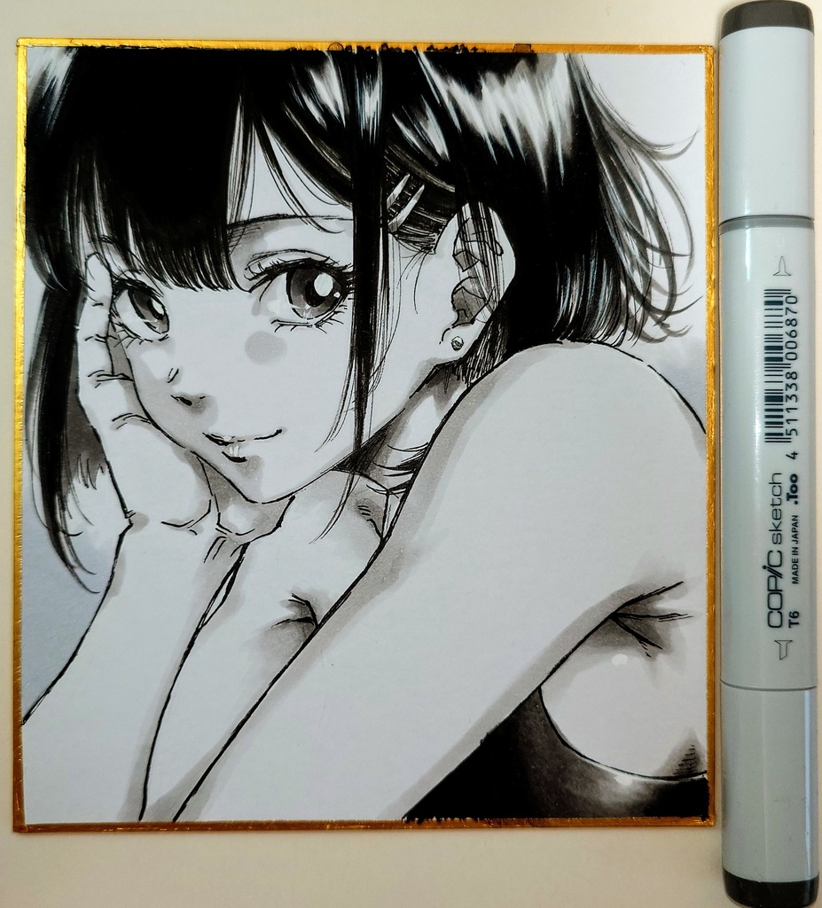 オリジナルイラスト 小色紙