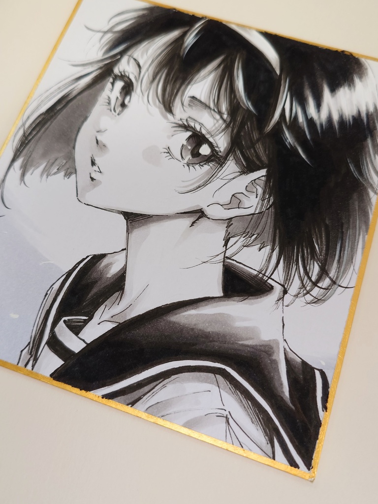 オリジナルイラスト 小色紙