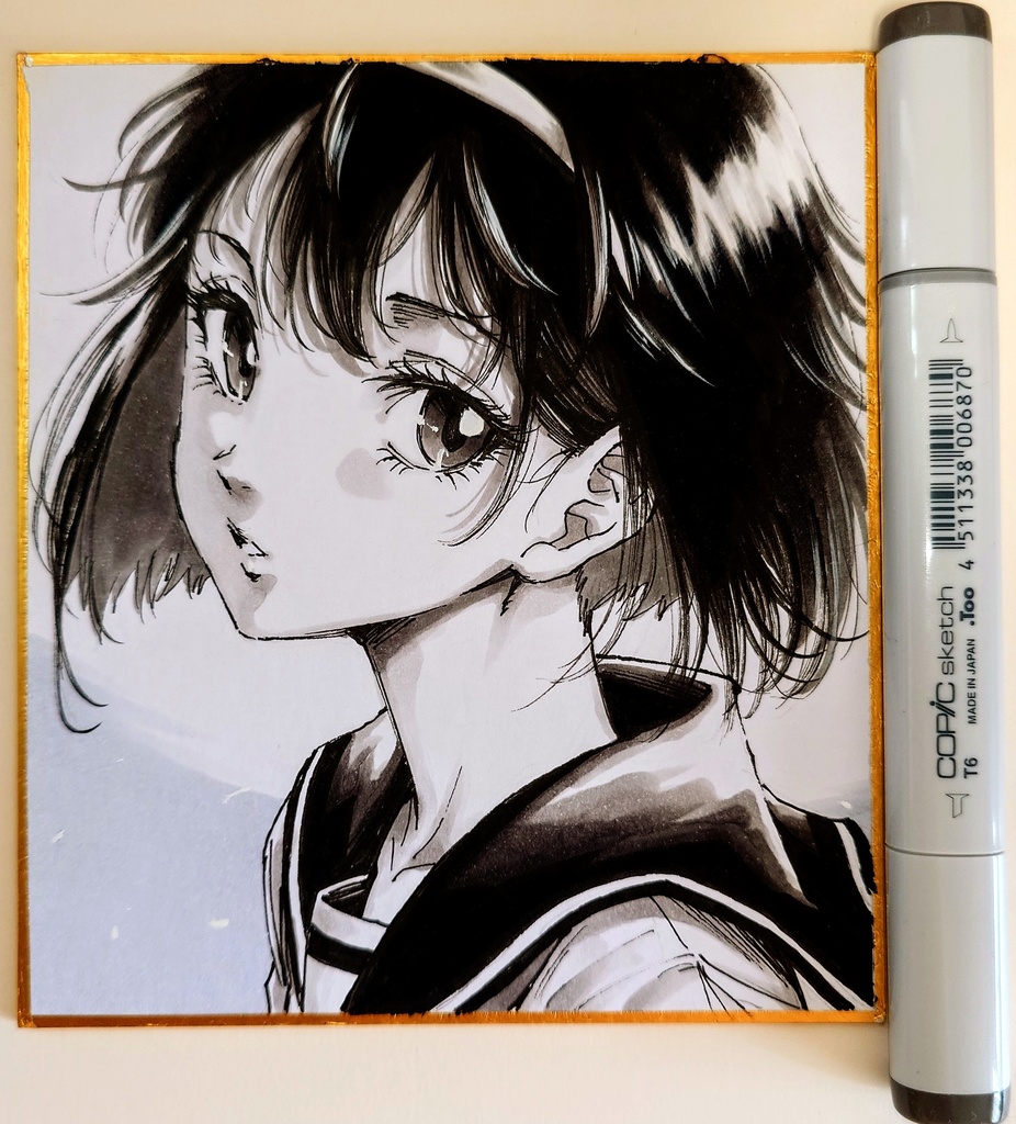 オリジナルイラスト 小色紙