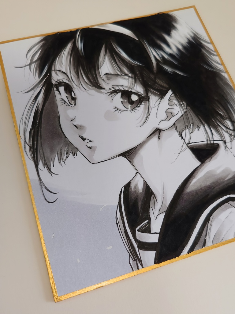 オリジナルイラスト 小色紙