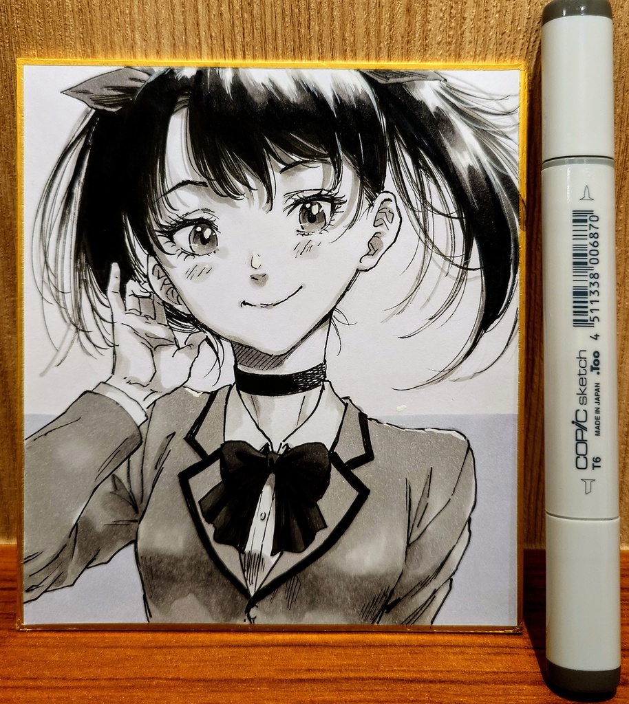 オリジナルイラスト 小色紙