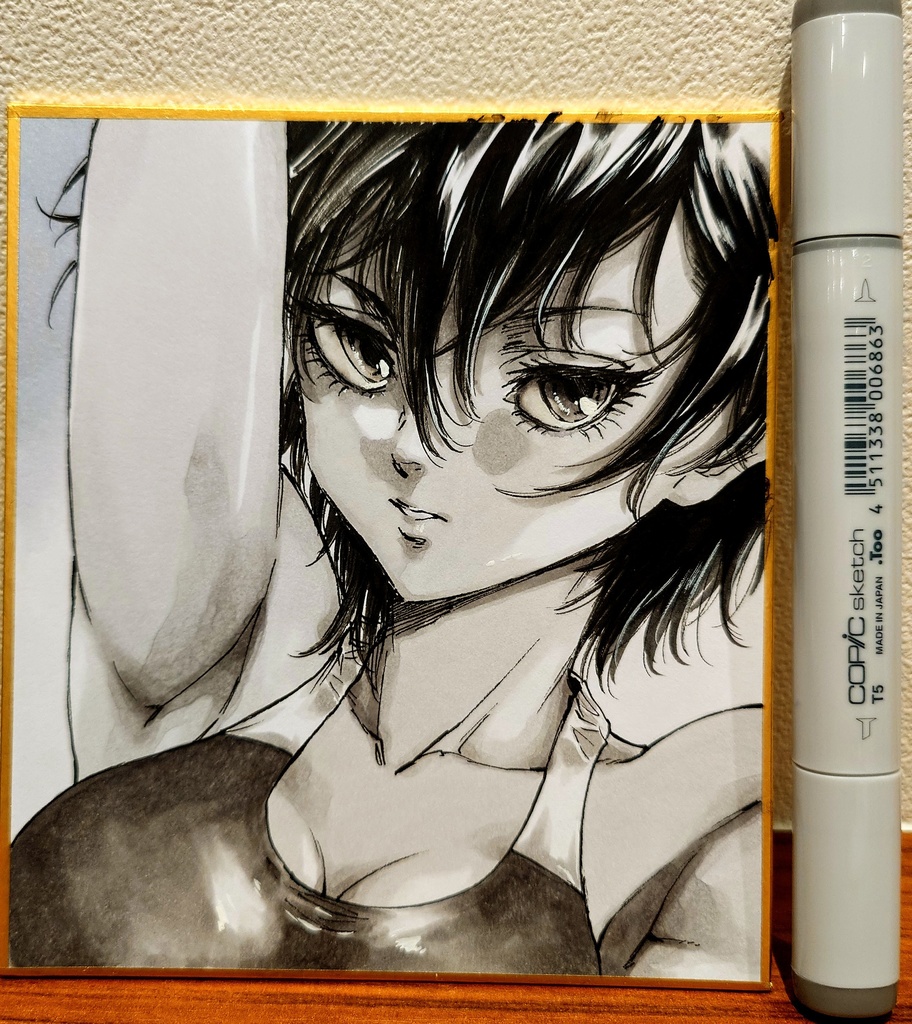 オリジナルイラスト 小色紙