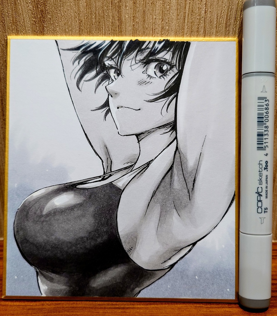 オリジナルイラスト 小色紙