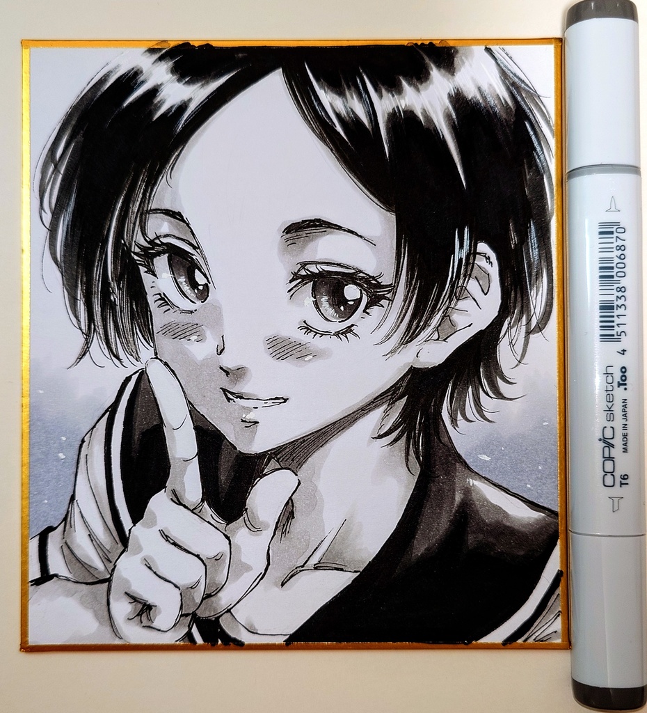 オリジナルイラスト 小色紙