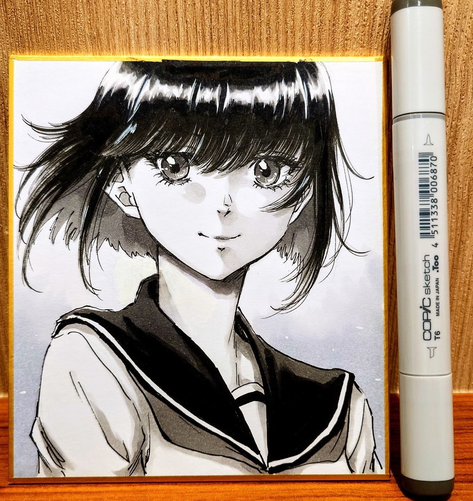 オリジナルイラスト 小色紙