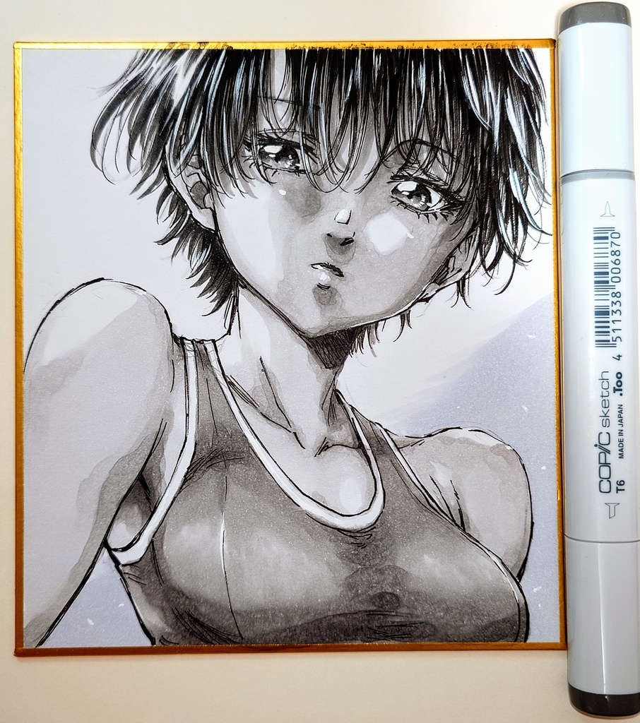 オリジナルイラスト 小色紙