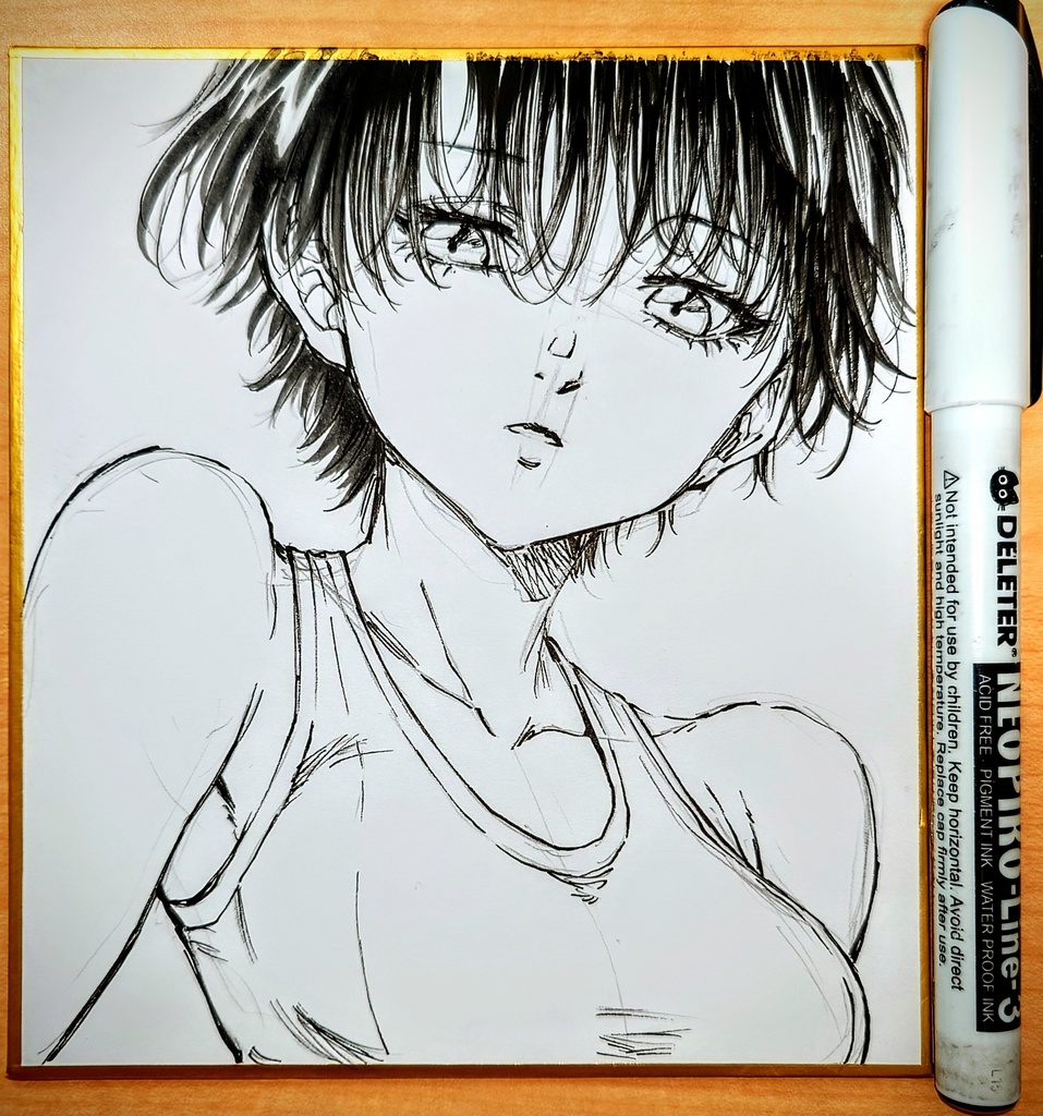 オリジナルイラスト 小色紙