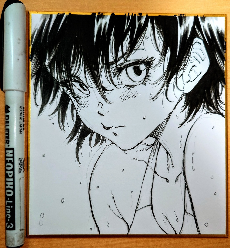 オリジナルイラスト 小色紙