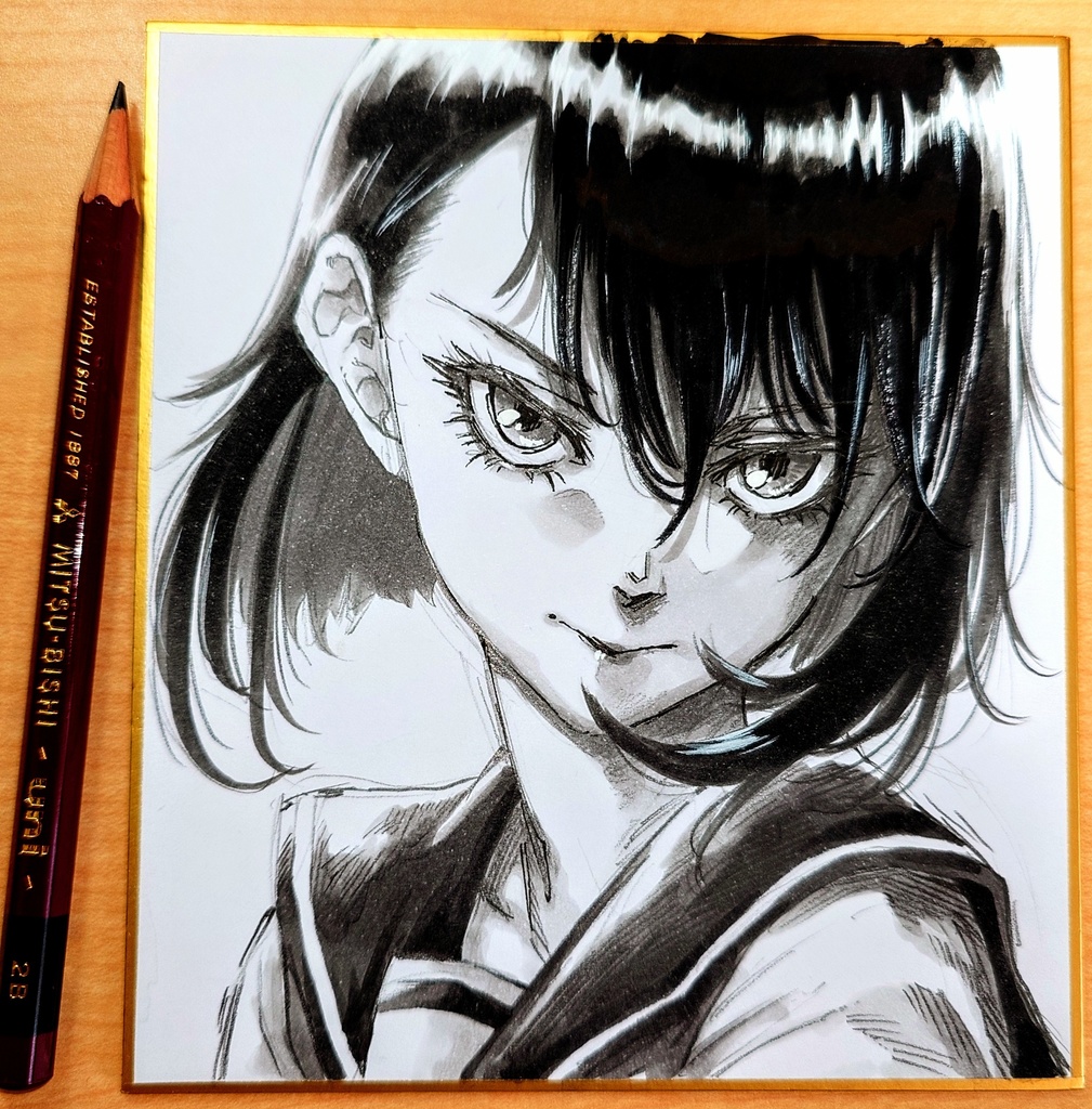 オリジナルイラスト 小色紙