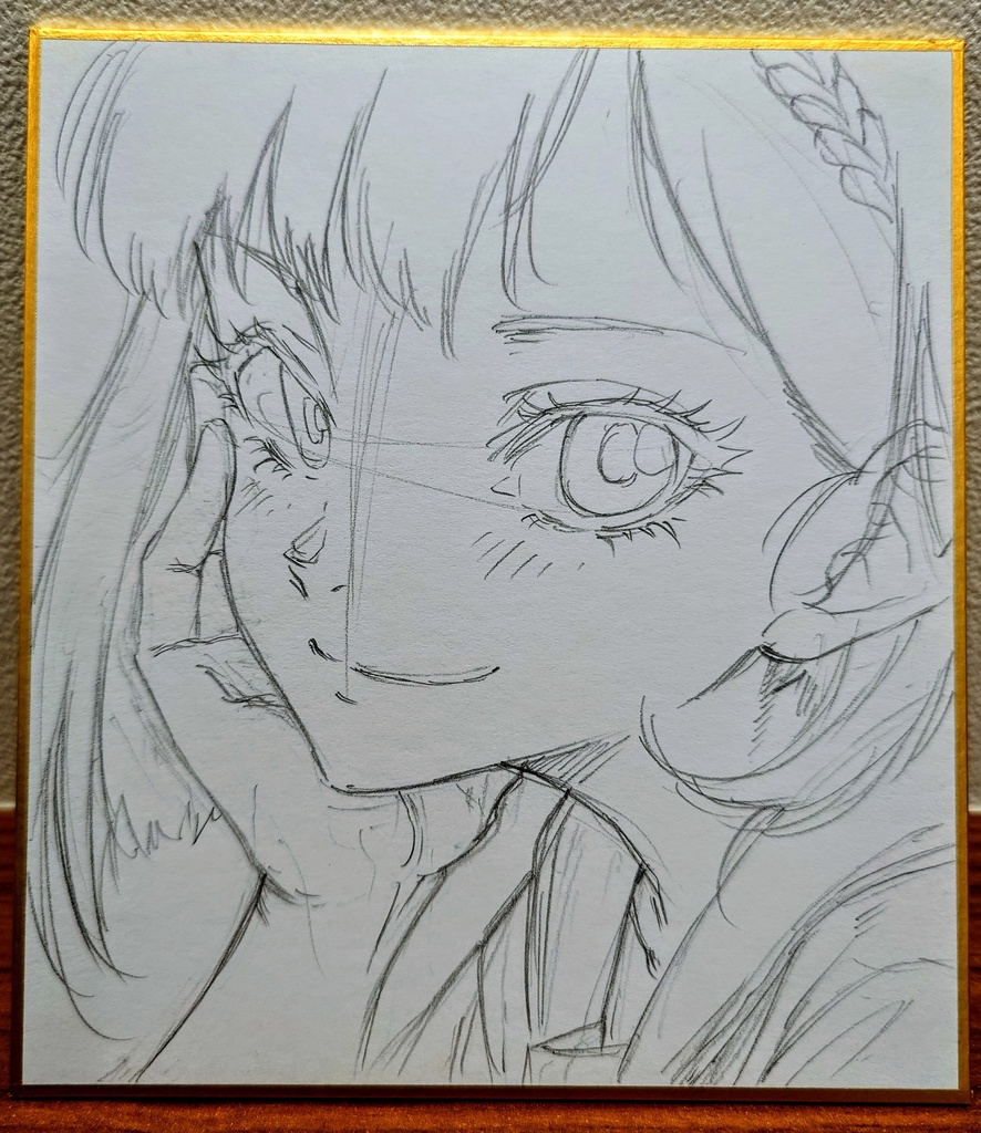 オリジナルイラスト 小色紙