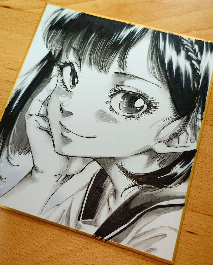 オリジナルイラスト 小色紙