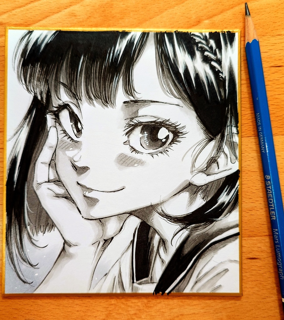 オリジナルイラスト 小色紙