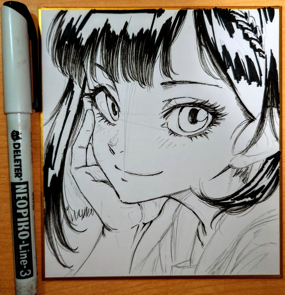 オリジナルイラスト 小色紙