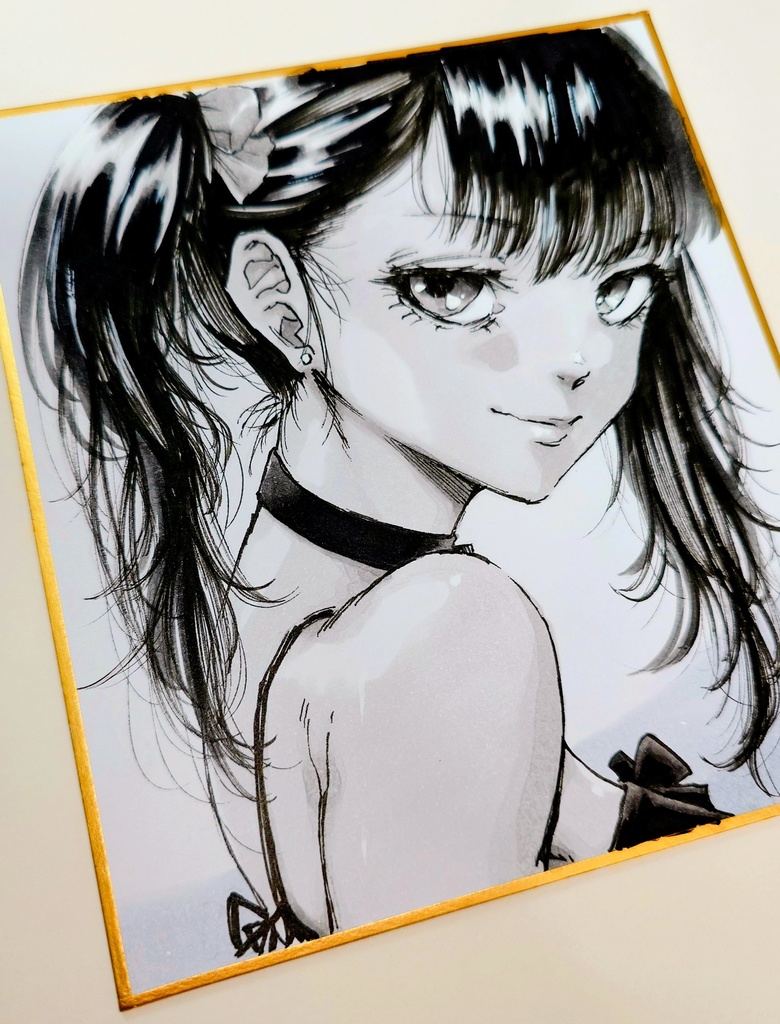 オリジナルイラスト 小色紙