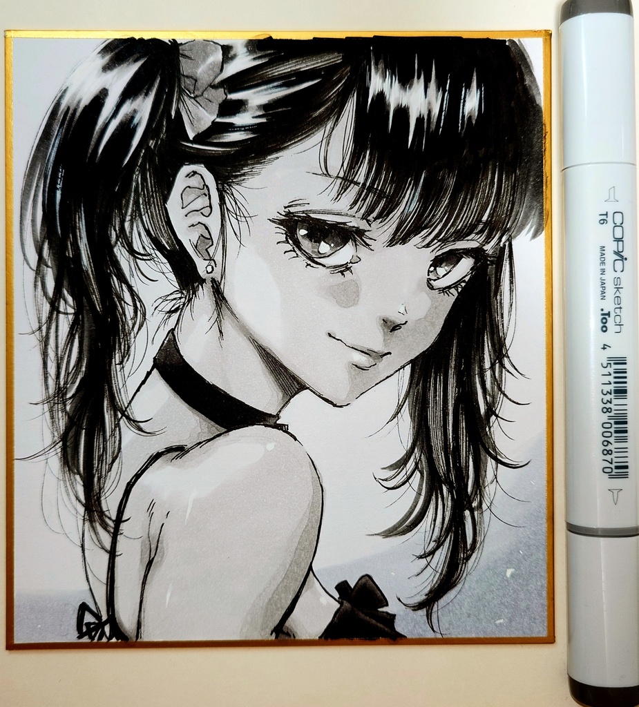 オリジナルイラスト 小色紙