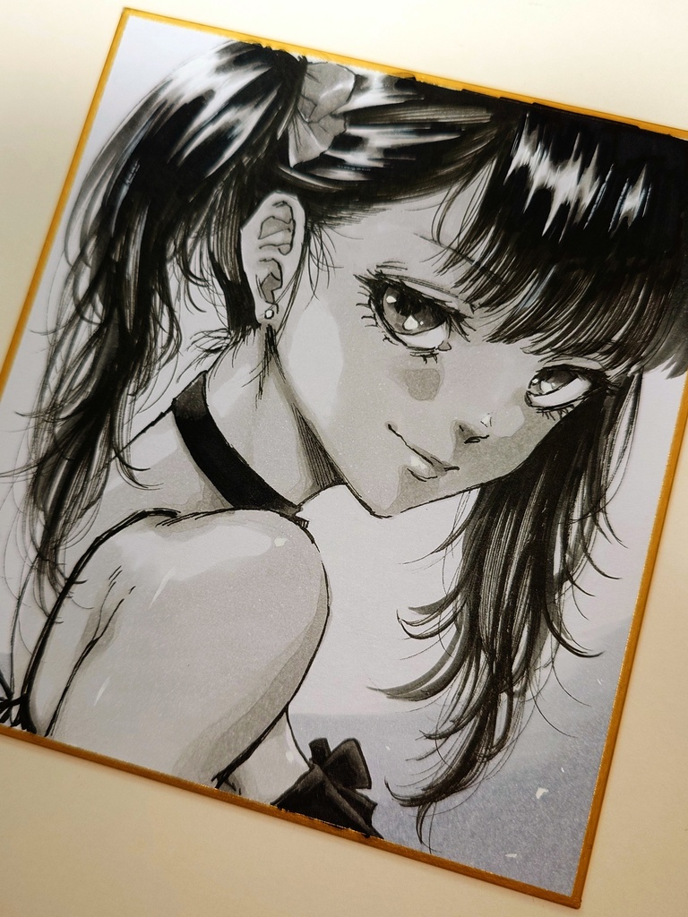 オリジナルイラスト 小色紙