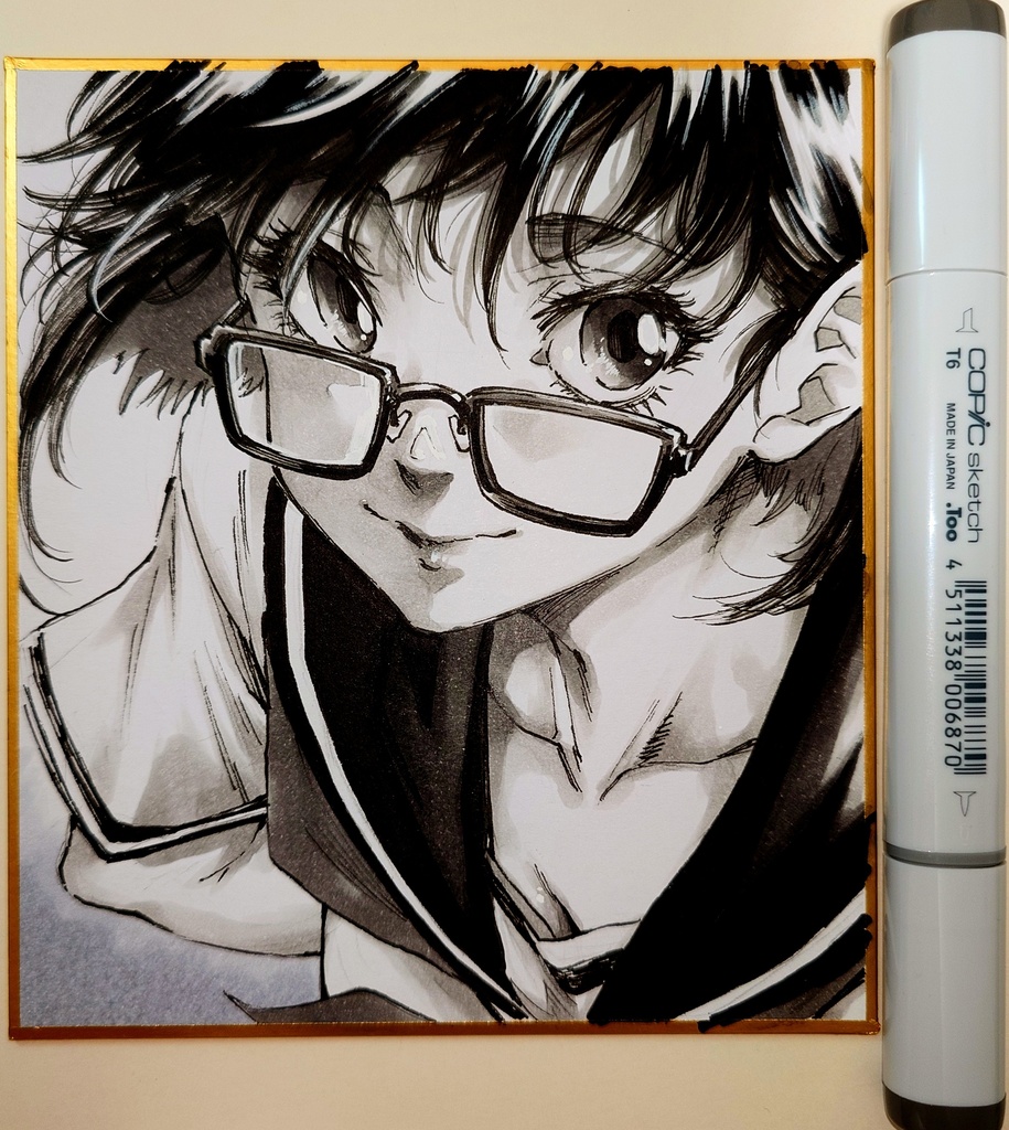 オリジナルイラスト 小色紙