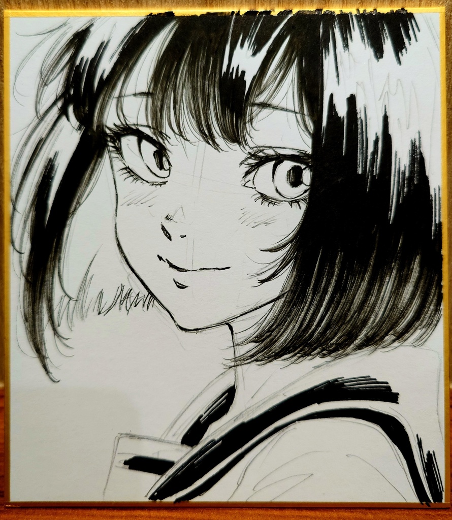 オリジナルイラスト 小色紙