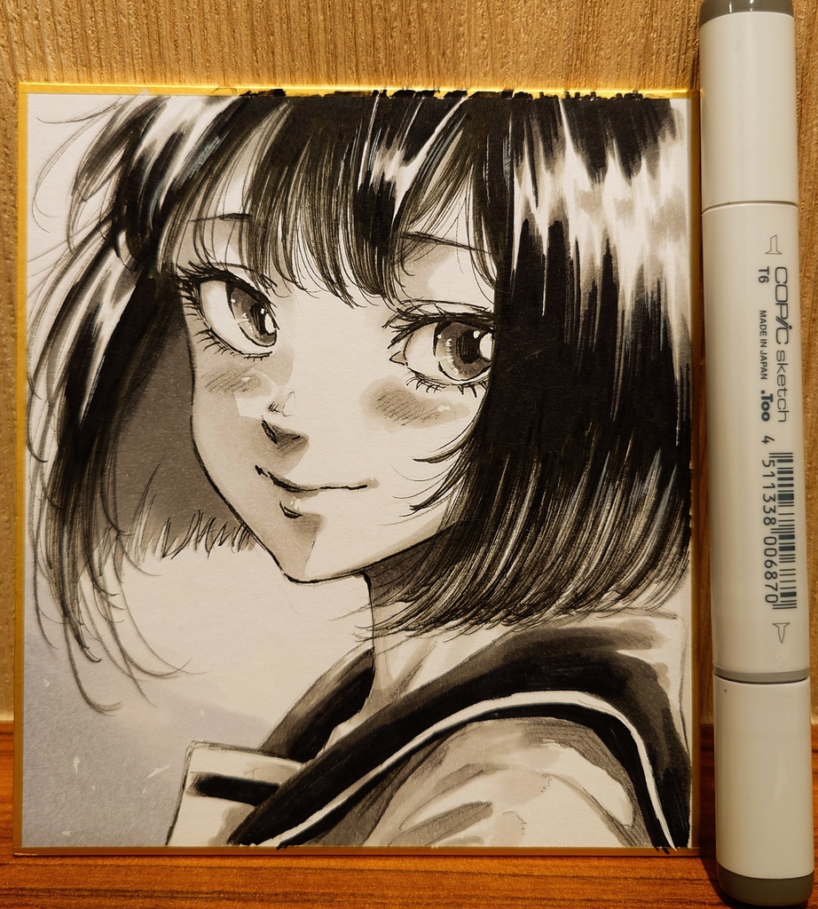 オリジナルイラスト 小色紙