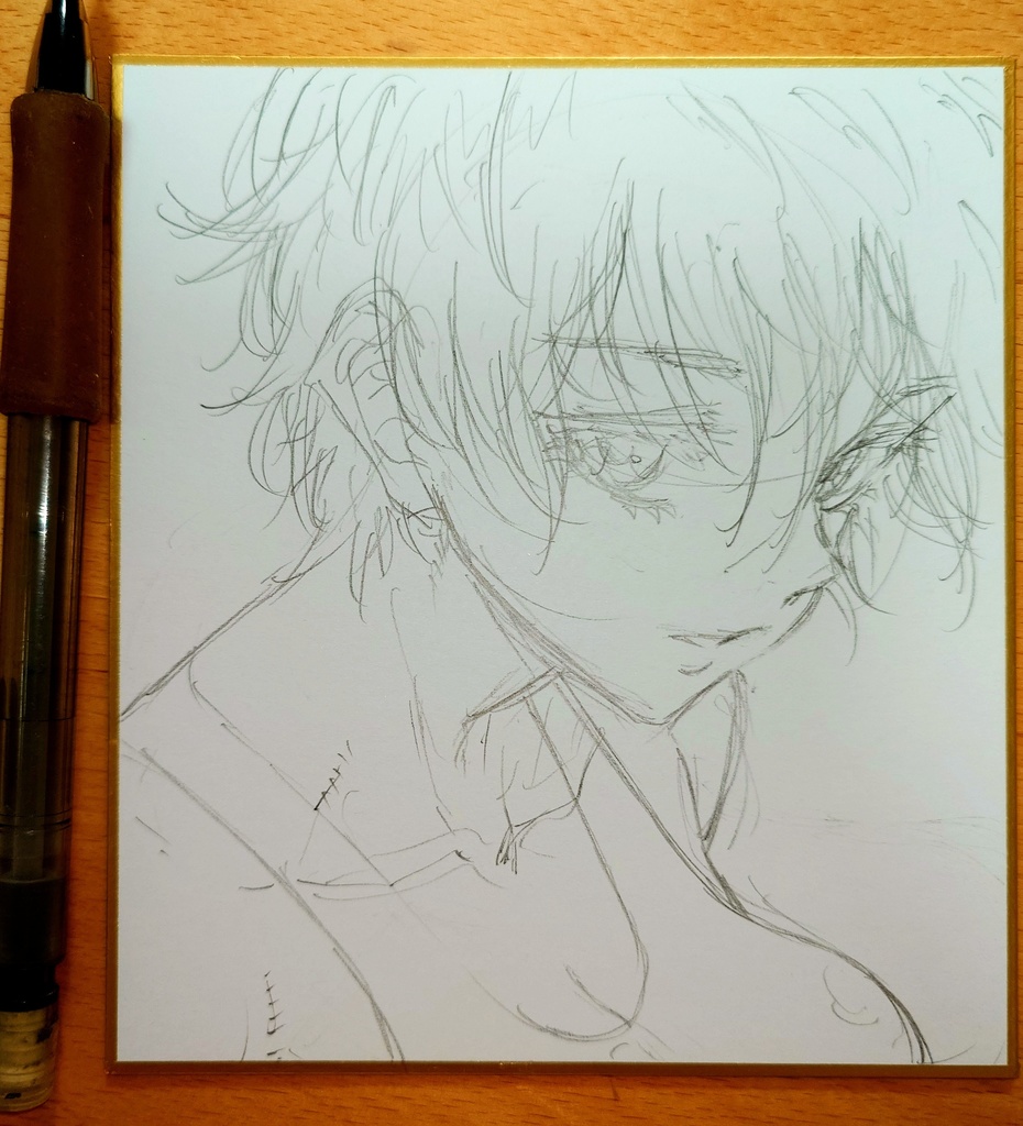 オリジナルイラスト 小色紙