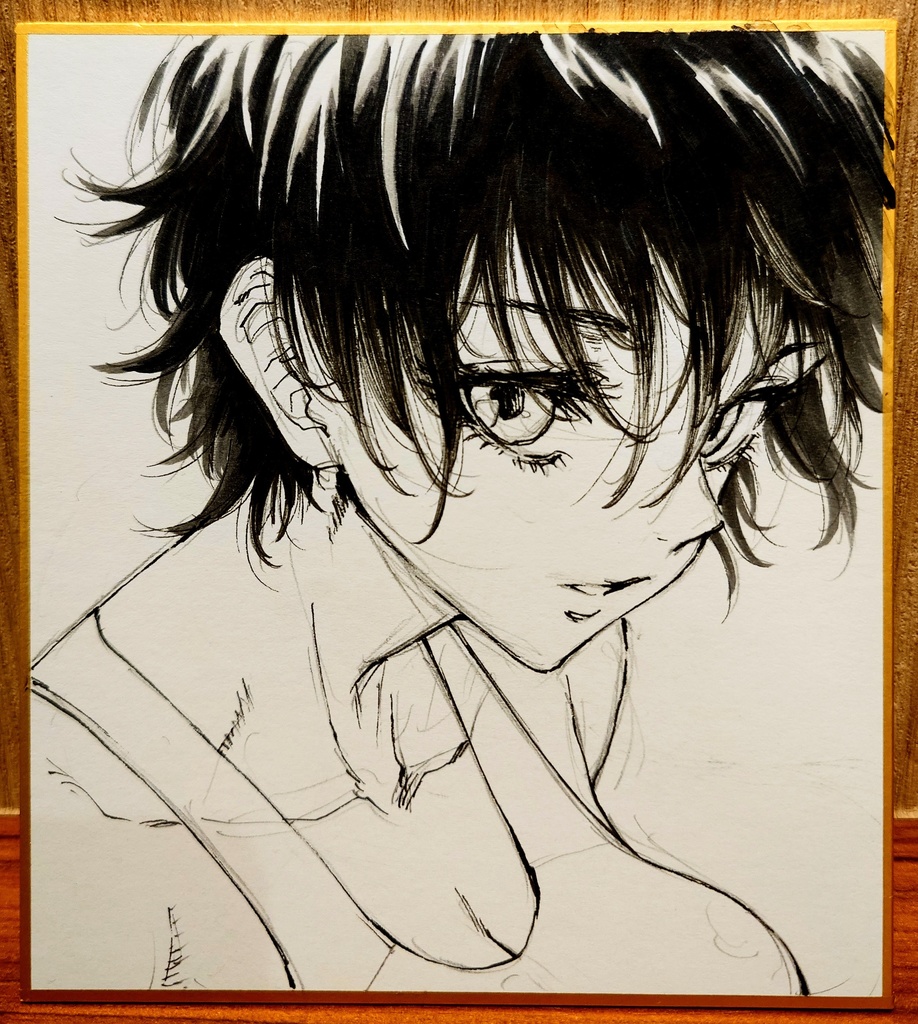 オリジナルイラスト 小色紙