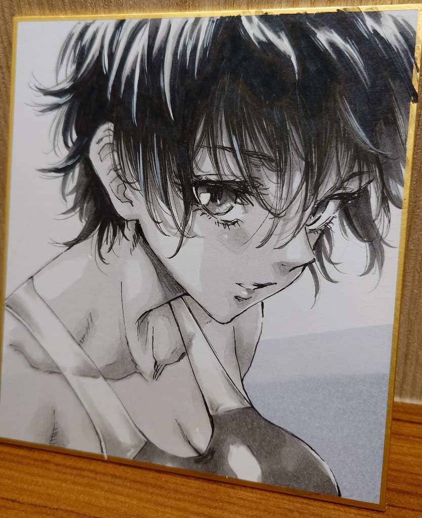 オリジナルイラスト 小色紙