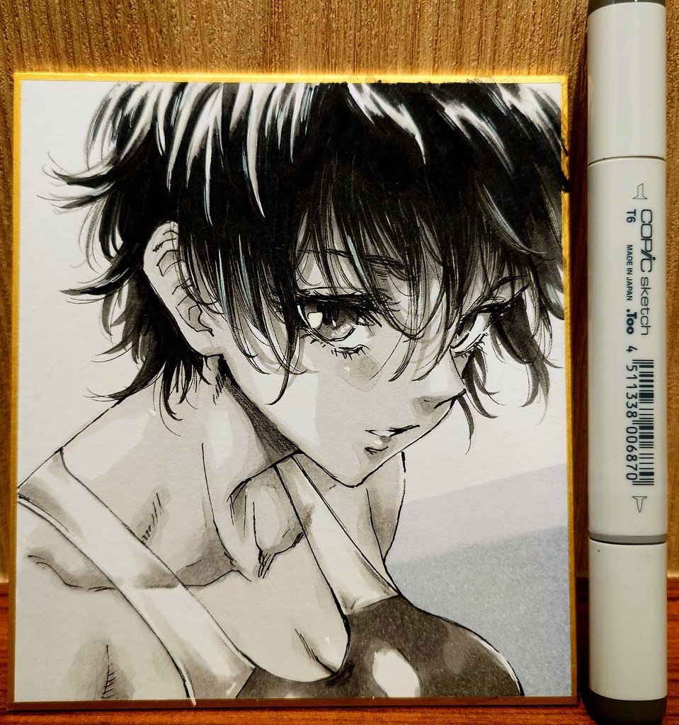 オリジナルイラスト 小色紙