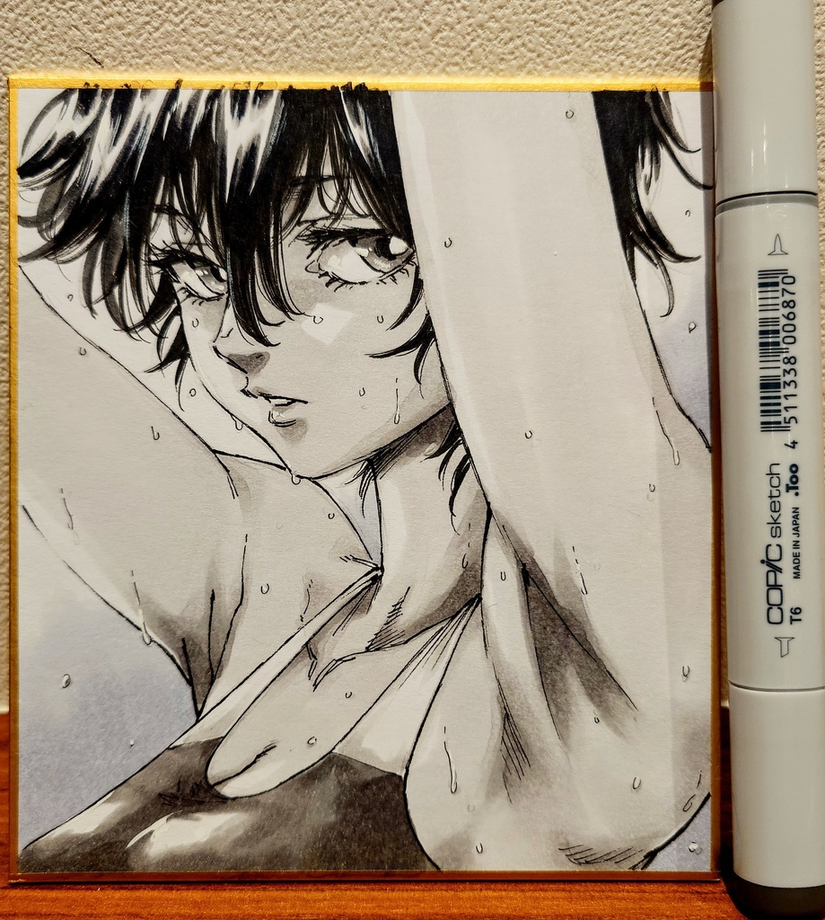 オリジナルイラスト 小色紙