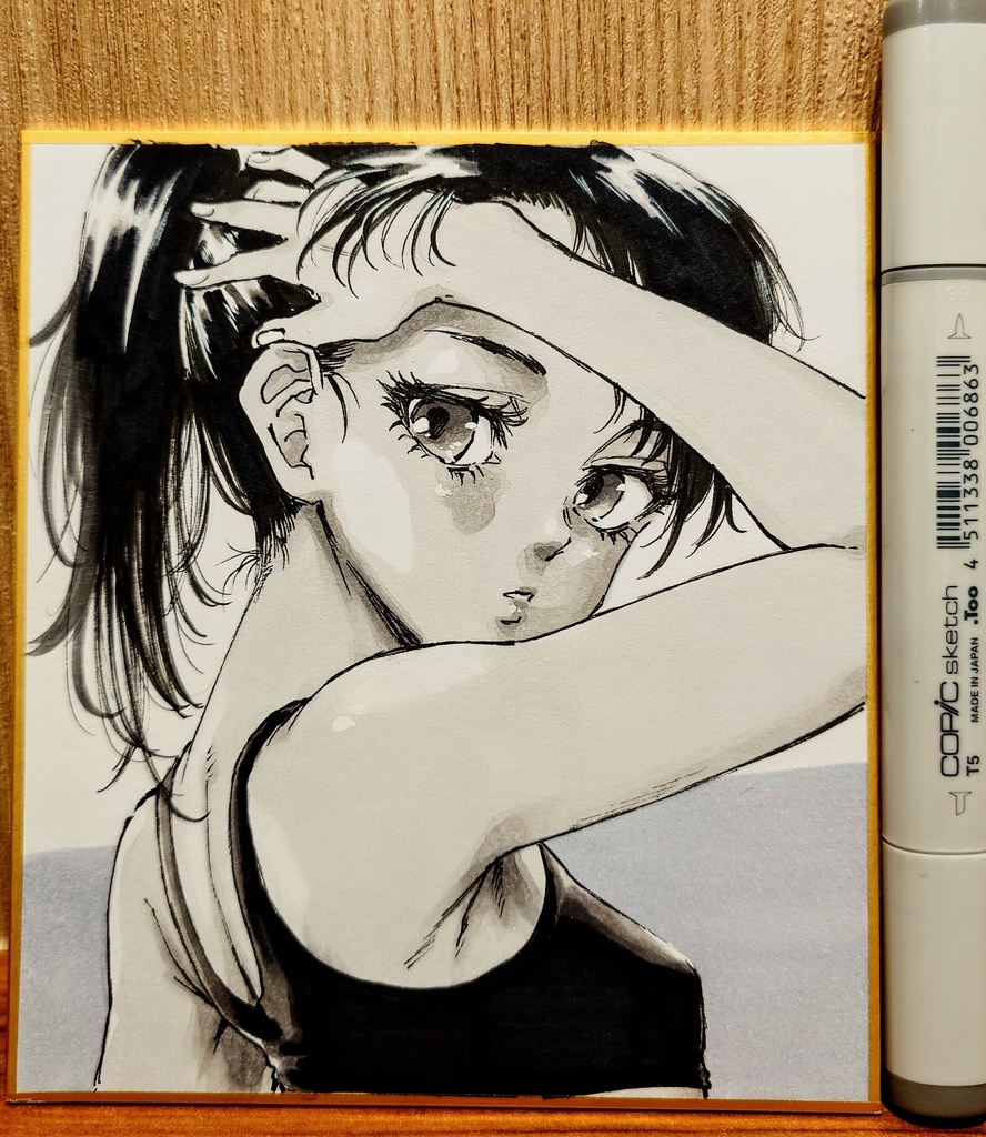 オリジナルイラスト 小色紙