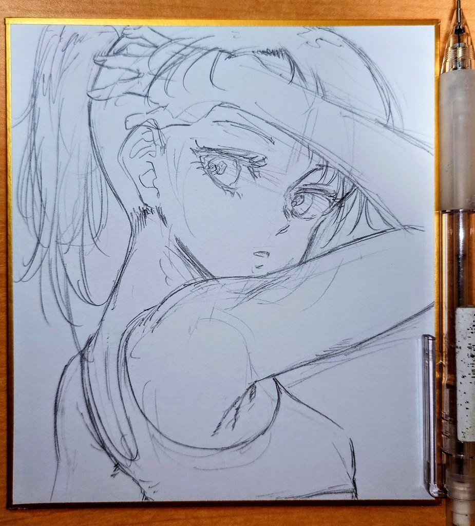 オリジナルイラスト 小色紙