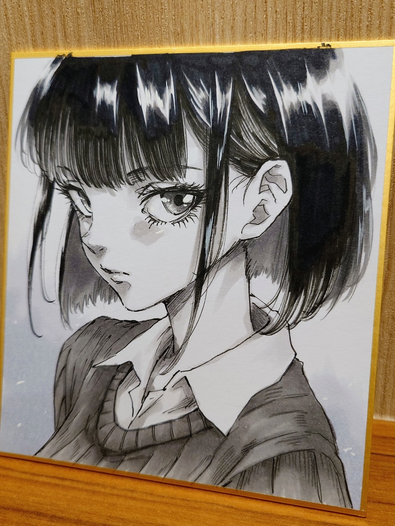 オリジナルイラスト 小色紙