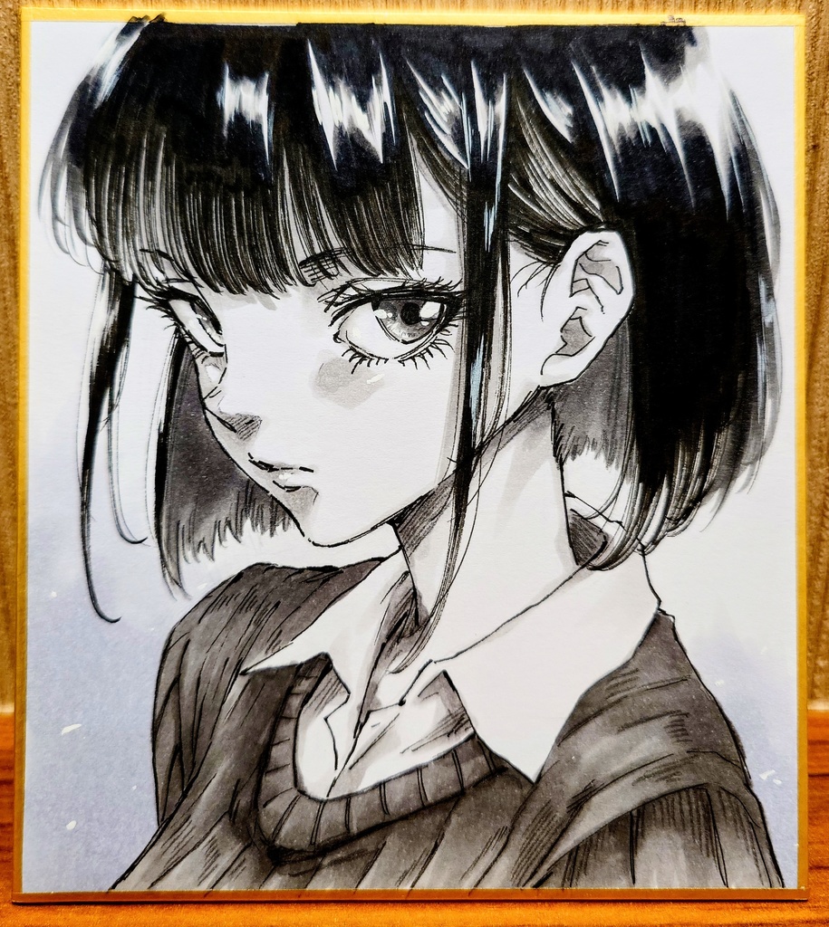 オリジナルイラスト 小色紙