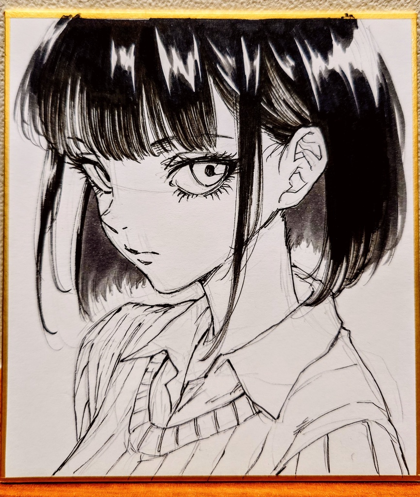 オリジナルイラスト 小色紙