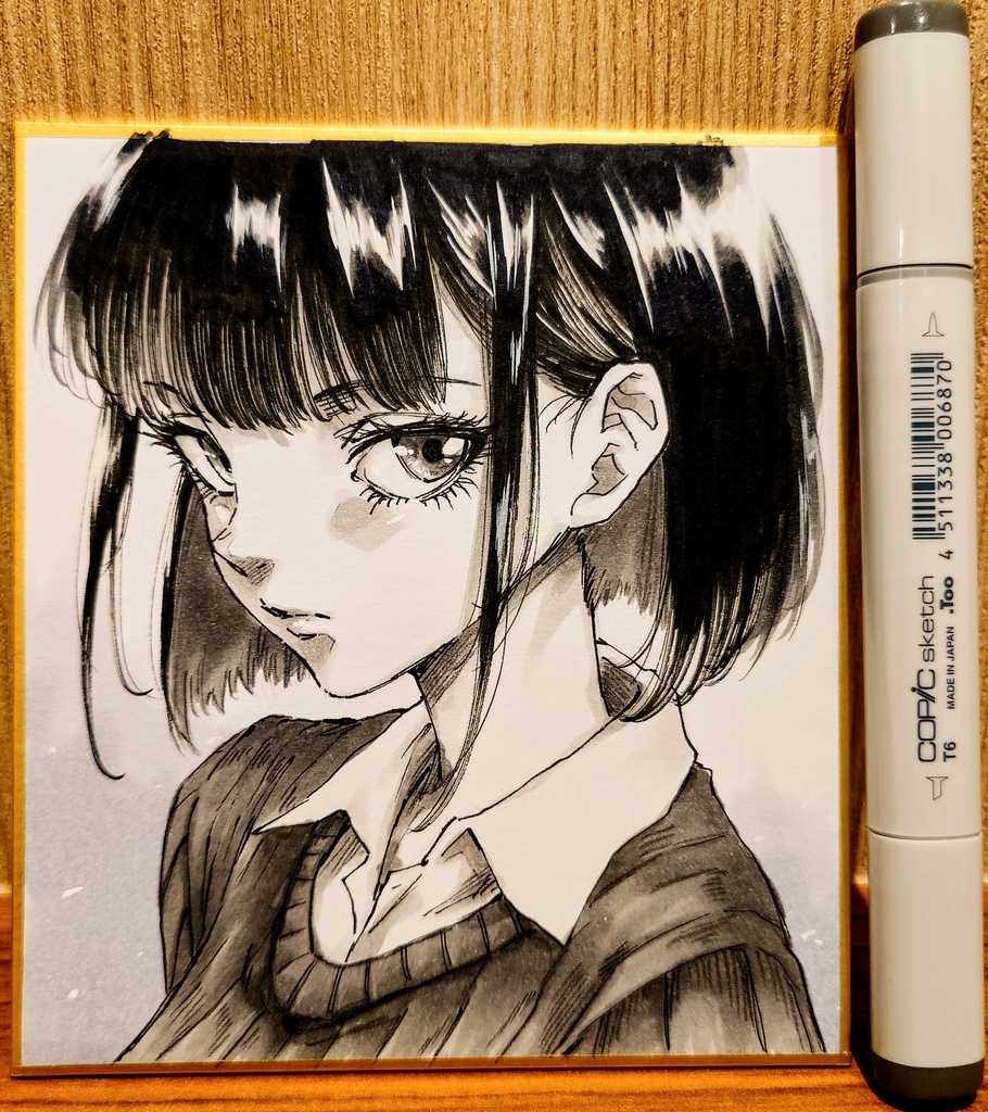 オリジナルイラスト 小色紙