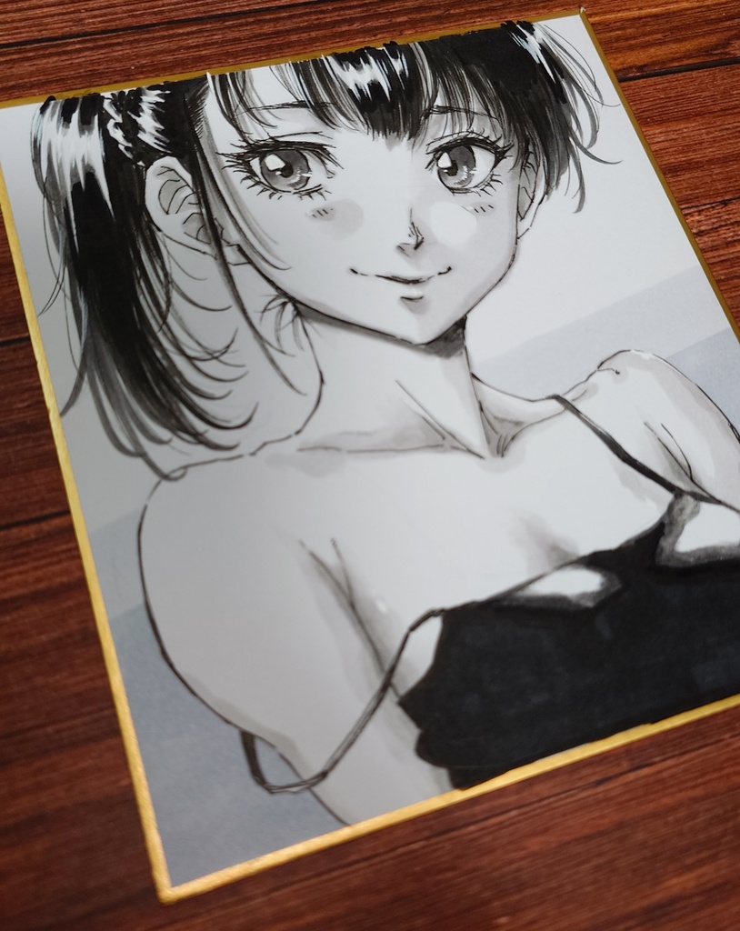 オリジナルイラスト 小色紙