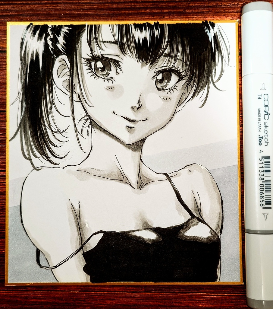 オリジナルイラスト 小色紙